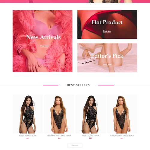 Lingerie web design