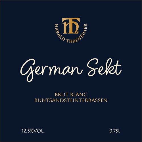 Sekt wine label design