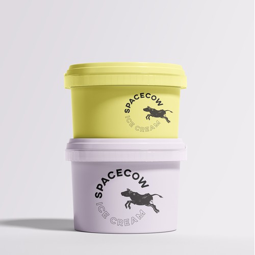 Gourmet ice cream package and logo