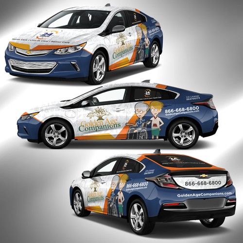 Design a Creative Fun Full Body Vehicle Wrap for Elderly Care Agency