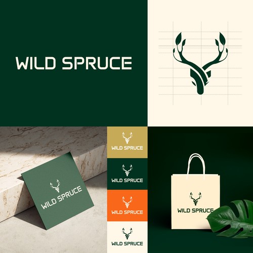 Wild Spruce Brand Identity – Modern Nature-Inspired Logo Design