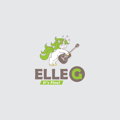 Elle G logo design a rock singer awkward