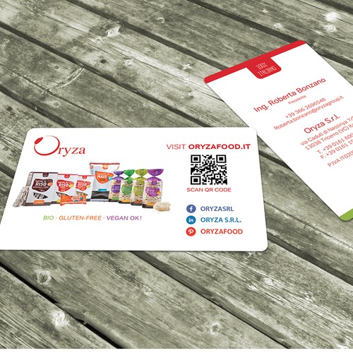 Puffed cakes business cards