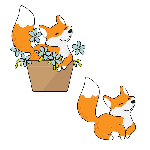 Cute Fox Illustration