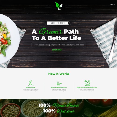 Creative Healthy Recipes and Schedule Website Design