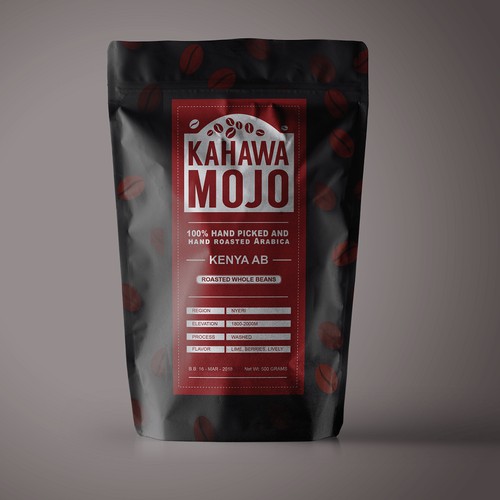 Product Label for Kahawa Mojo