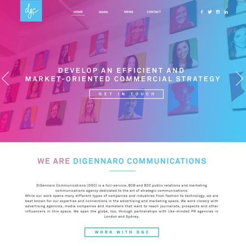 comms agency website design