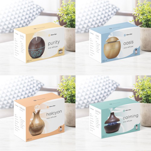 Alieva Spa Mist Diffuser Line Box Design