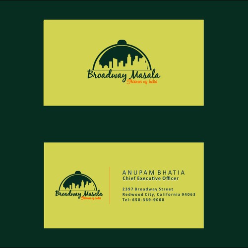 Bussiness Card Broadway Masala