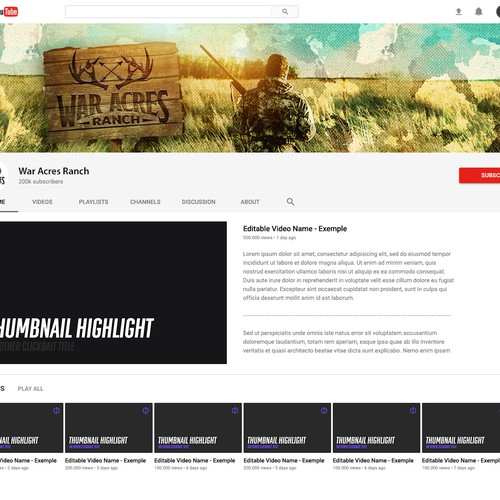 Youtube channel art