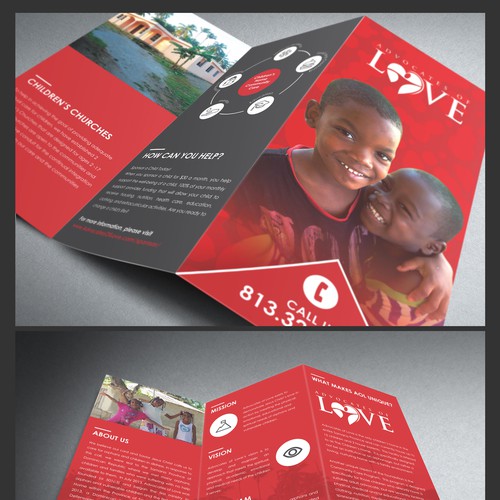 3 Fold Flyer Design for Advocate of Love