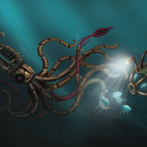 Steampunk squid