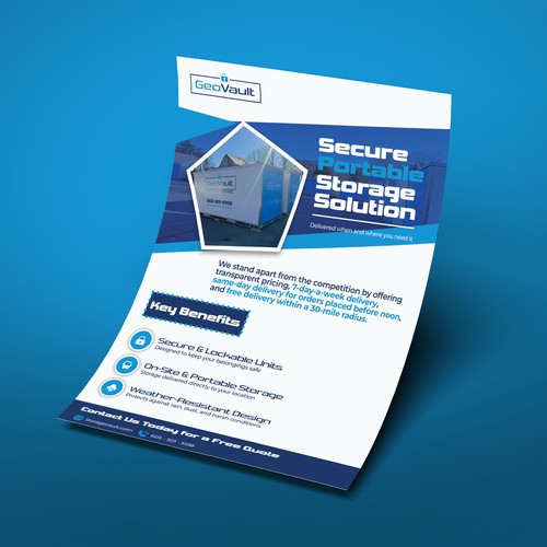 Geovault Portable Storage Flyer Design