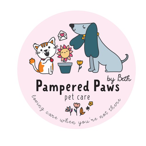 Pet care service logo