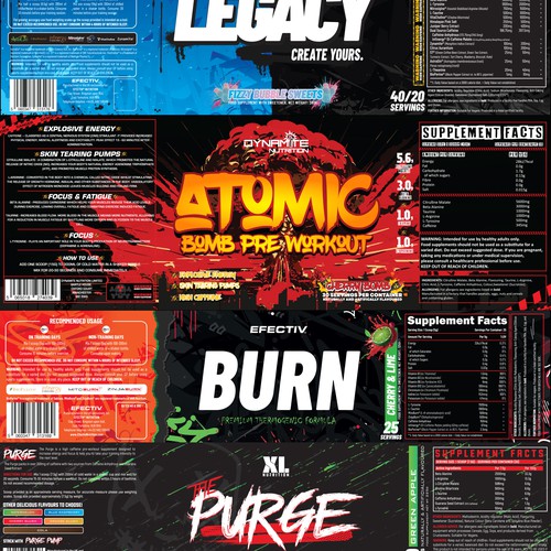 Various Label Designs