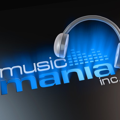 Music Mania 3D logo design