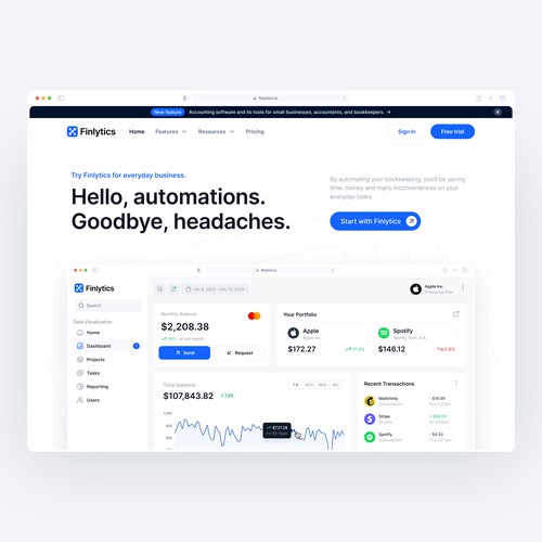 Landing Page For Fintech Startup