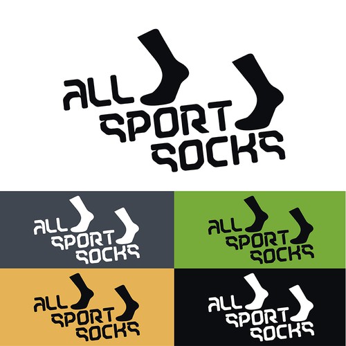 All sport socks 'sample logo'