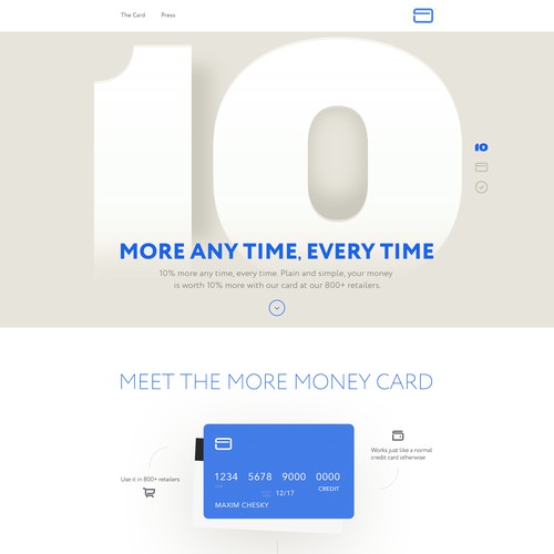 Credit Card prelaunch Page