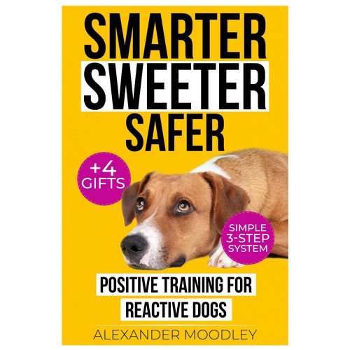 aesthetic and attention-grabbing book cover for "aggressive dogs training" book.
