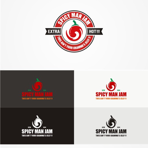 Logo for Spicy Man Jam Hot Sauce