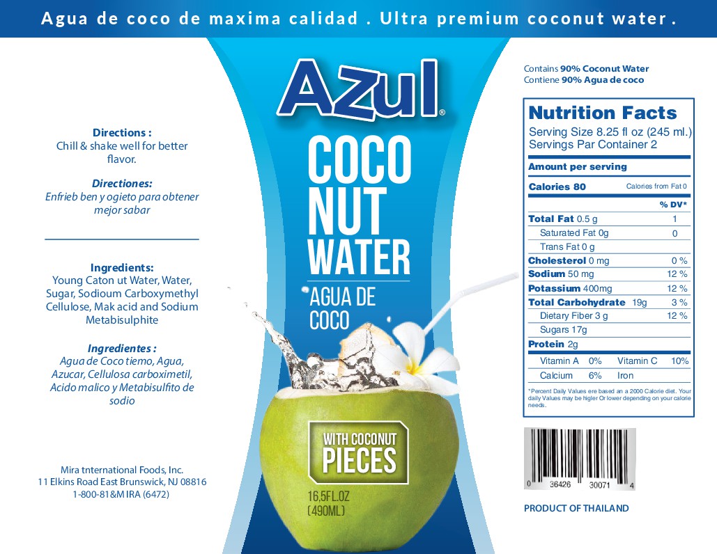 Provide a Face Lift for Azul Coconut Water with Pieces