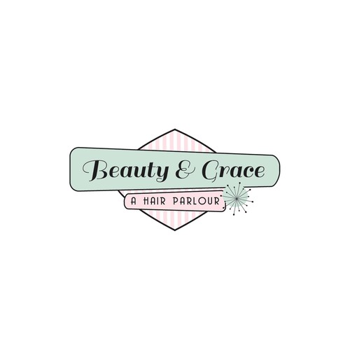 Logo for a vintage, classic local salon