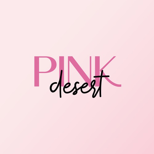 A minimilistic logo concept for Pink desert 