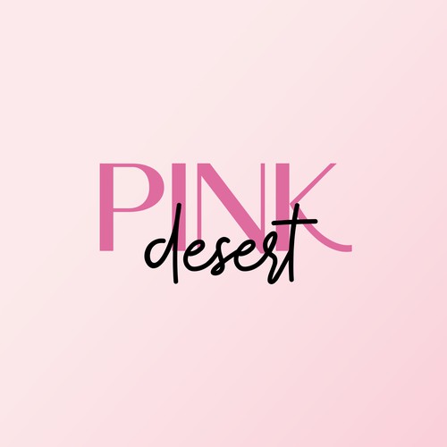 A minimilistic logo concept for Pink desert 