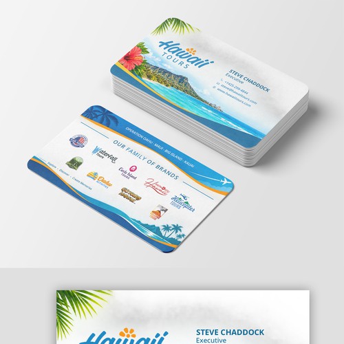 Business Card Redesign for Hawaii Tours 