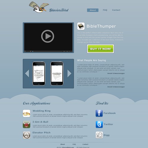 Design a Hot iPhone App Landing Page