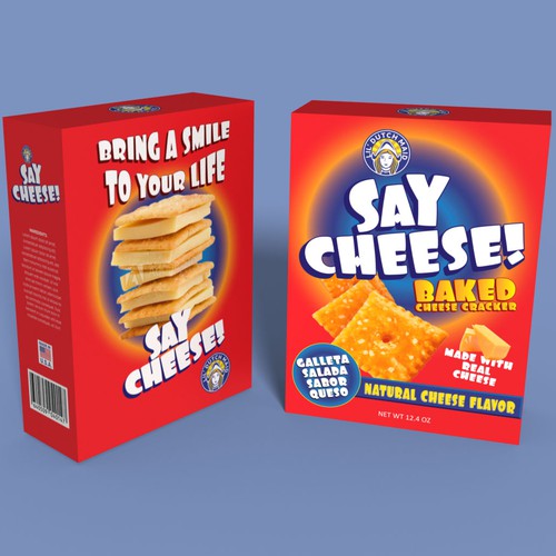 Baked Cheese Crackers Box Packaging