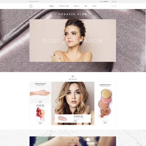 Beauty makeup website design