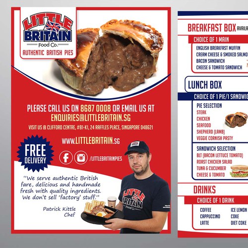 Long Term Designer for our Pies and Sandwich Shop - Leaflet