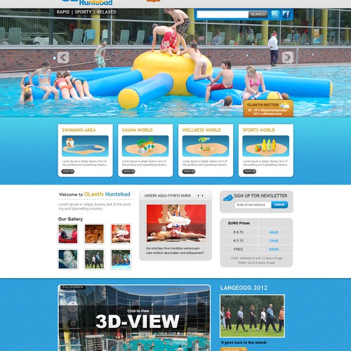 New website design wanted of Relaunch of a German Waterpark