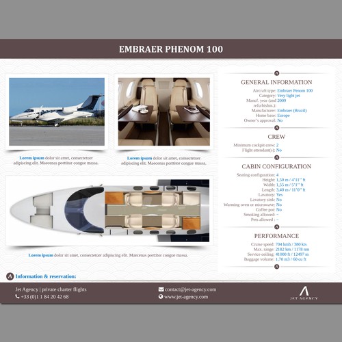 Word Template for Private Jets Presentation