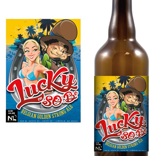 Lucky Beer Label