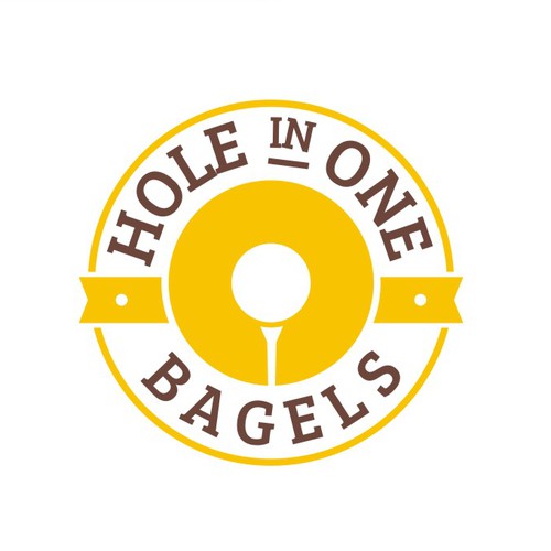Logo-design for Hole in One Bagels