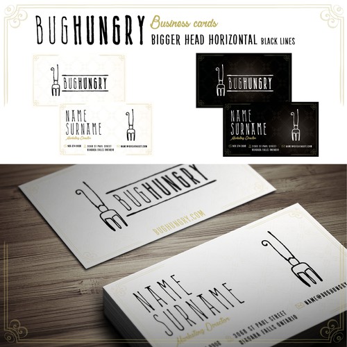 BugHungry Logo & Business Card