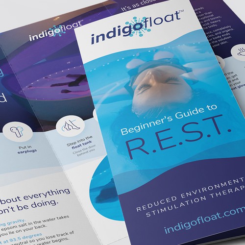 Creative Tri-Fold Brochure for IndigoFloat