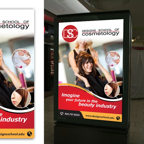 Create 2 advertising banners/posters for in mall advertising kiosks