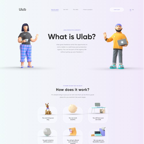 Ulab website design