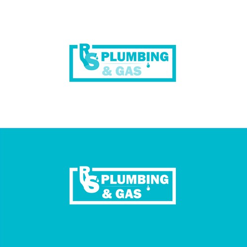 clean bold simple logo for plumbing company