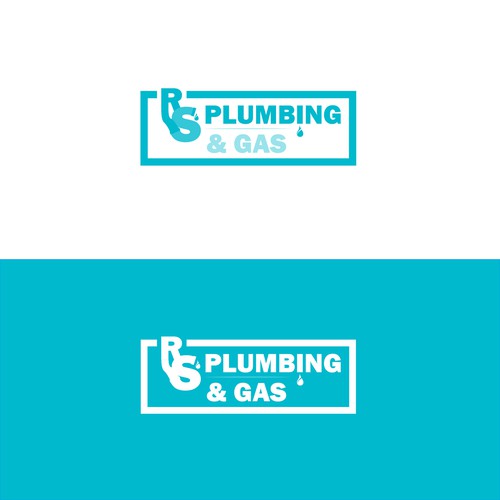 clean bold simple logo for plumbing company