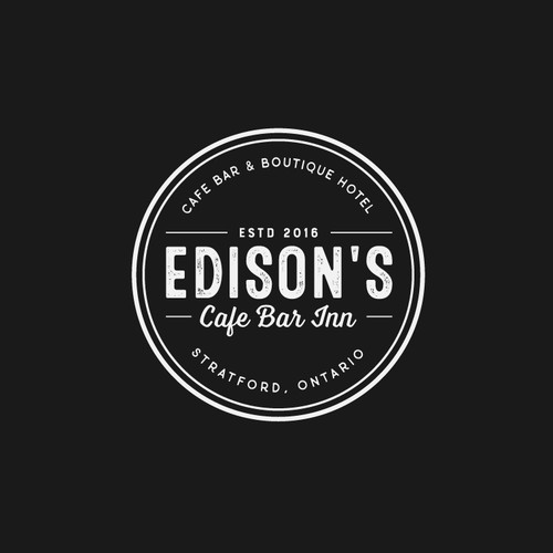 Logo for Edison's Cafe Vintage Retro Style