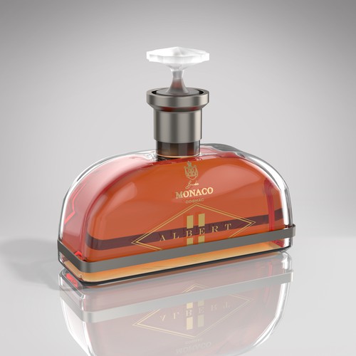 Art-deco bottle for a luxury cognac