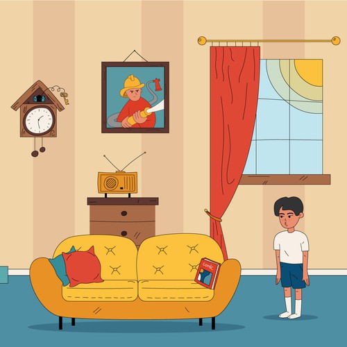 Graphic Illustration Design For A Living Room