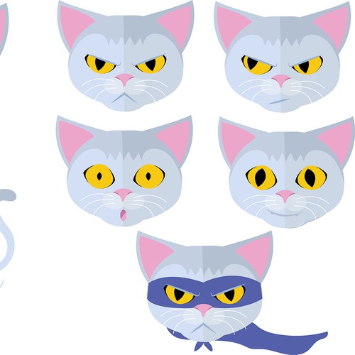Cat character design.