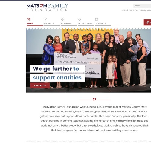Charity website for The Matson Family Foundation
