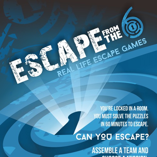 Create a Eye seducing flyer/poster/print ad for an Escape game